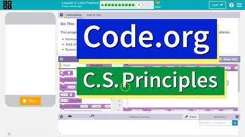 Code.org Lesson 3.10 Lists Practice | Tutorial with Answers | Unit 5 C.S. Principles 2022