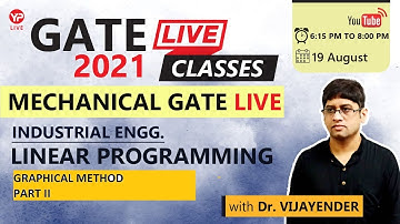 #LinearProgramming (Graphical Method, P-2)#IndustrialEngg #MechanicalEngg #GATE 2021 #Dr Vijayender