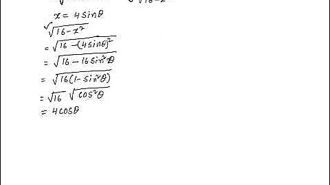 Integration by trig substitution example 1