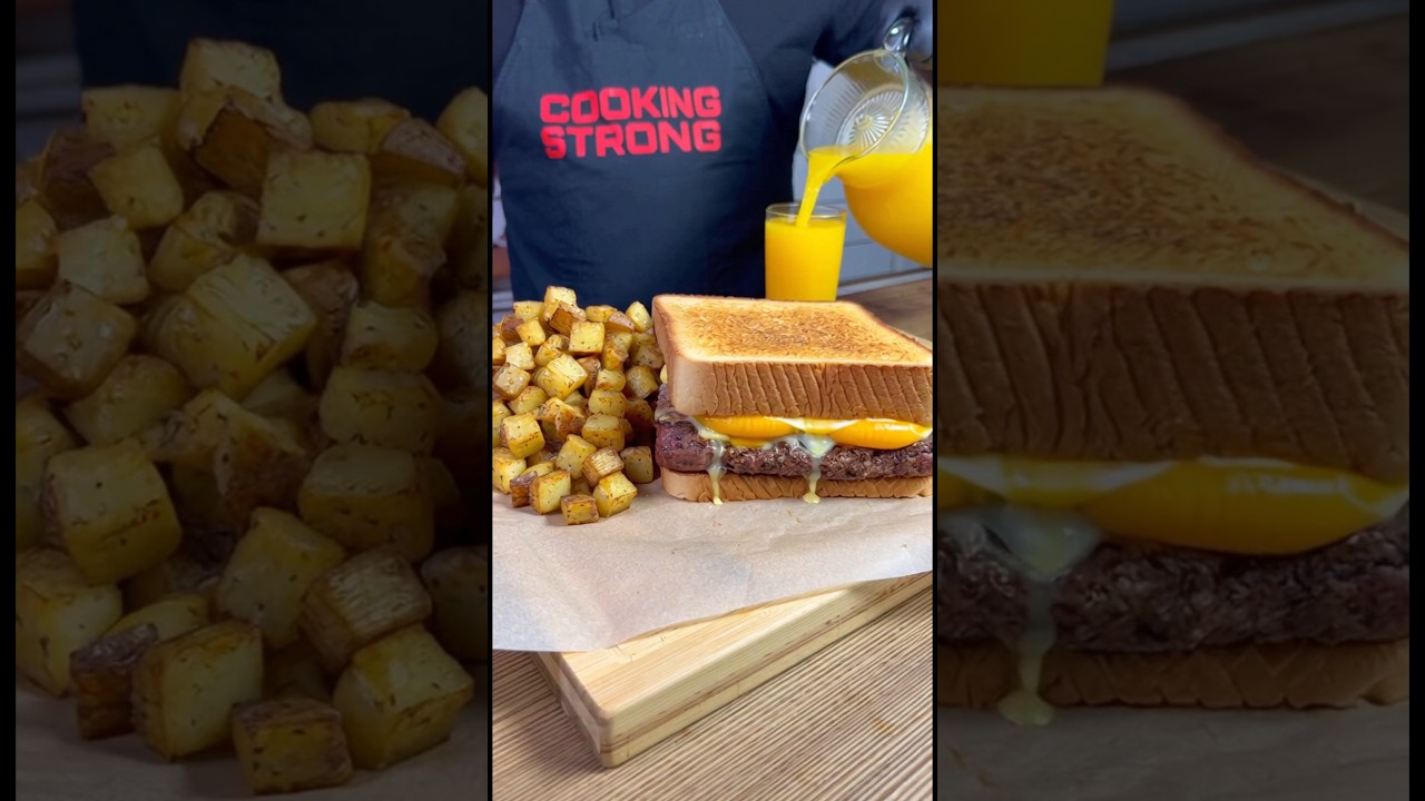 Oversized Texas Toast Breakfast Sandwich | Cooking with Strong