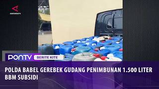 Polda Babel Gerebek Gudang Penimbunan 1.500 Liter BBM Subsidi