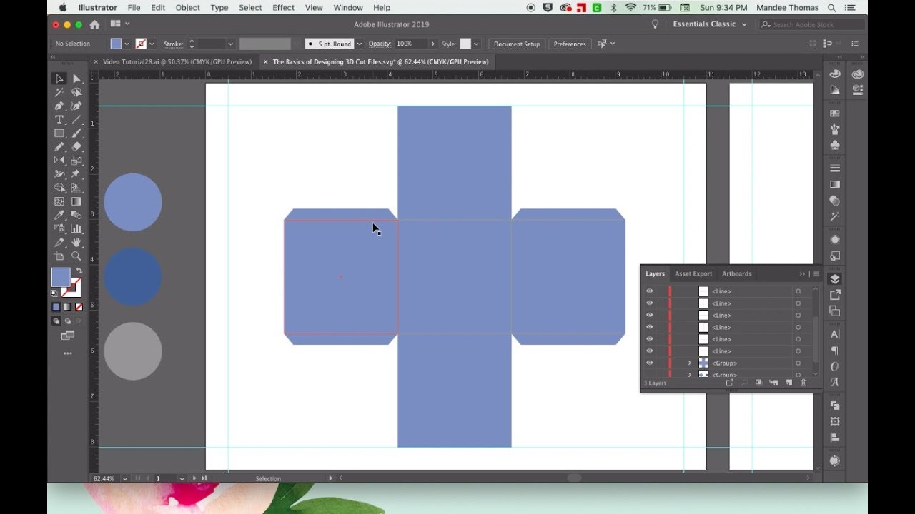 Download The Basics Of Designing 3d Cut Files Adobe Illustrator Tutorial Youtube SVG Cut Files