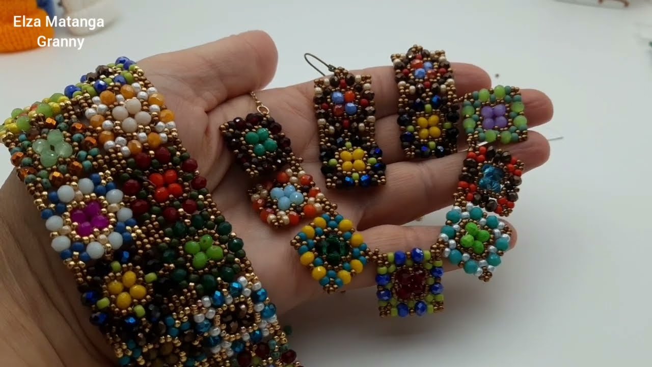 Diy video tutorial ,,GRANNY,, #parure #rondelle #bracciale #orecchini #collana 🥰🥰