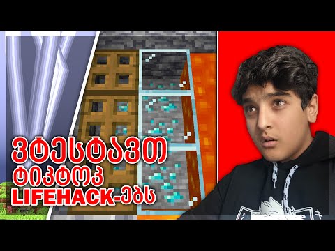 ვტესტავთ TikTok ხრიკებს | Minecraft