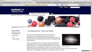 TYPO3 für Redakteure Teil 15: Inhaltselement "Text und Bilder" verwenden