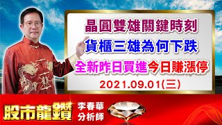 20210901【股市龍鑽 李春華】晶圓雙雄關鍵時刻 貨櫃三雄為何下跌 全新昨日買進今日賺漲停