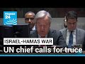 REPLAY: UN Secretary-General Guterres calls for &#39;immediate humanitarian ceasefire&#39; in Gaza