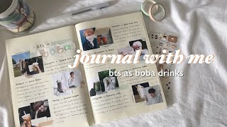 kpop journal with me - bts as boba drinks