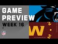 Carolina Panthers vs. Washington Football Team | NFL Week 16 Game Preivew