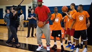 LeBron James teaches his signature spin move