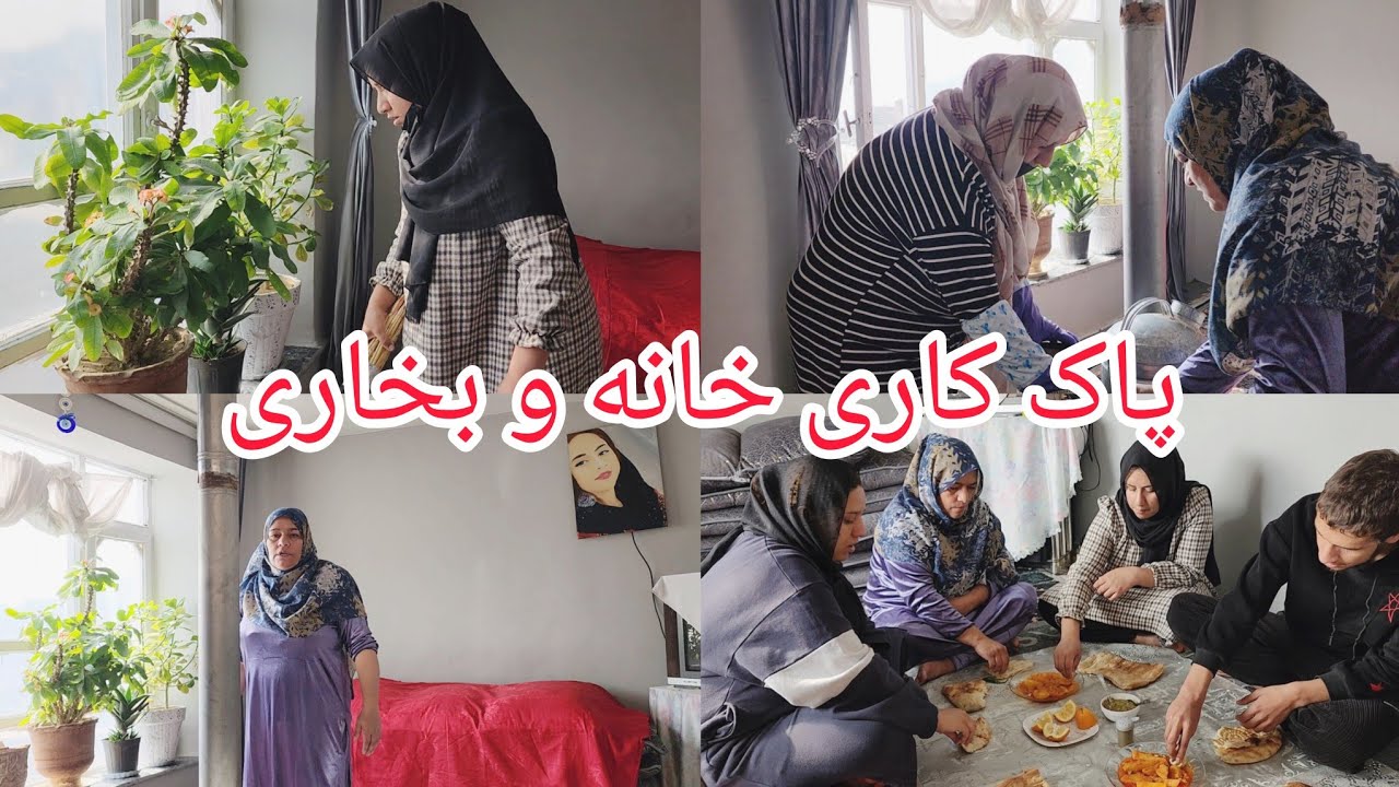 ولاگ فامیلی/پاک کاری خانه و بخاری/آشپزی پختن قورمه کچالو متفاوت😋