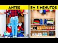 Dicas Inteligentes de Armazenamento || Ideias Legais Para Organizar e Decorar