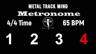 Metronome 4/4 Time 65 BPM visual numbers