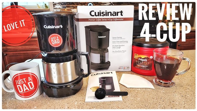Cuisinart DCC-450BK 4-Cup Coffee Maker with Stainless-Steel