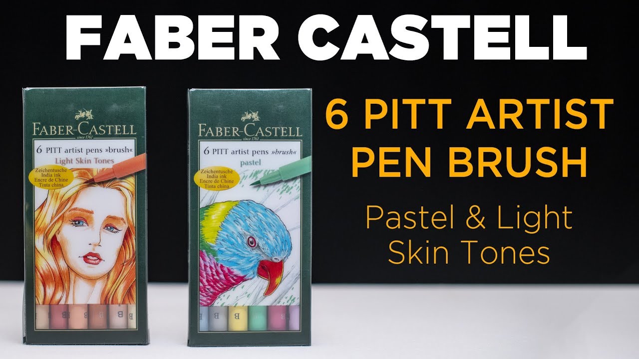 Pitt Artist Pen Brush India ink pen, set of 12, Basic tones