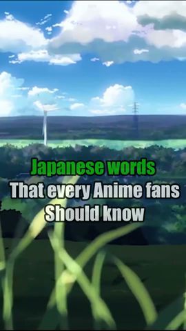 Japanese words that every anime fans should know Part 2 #shorts #anime