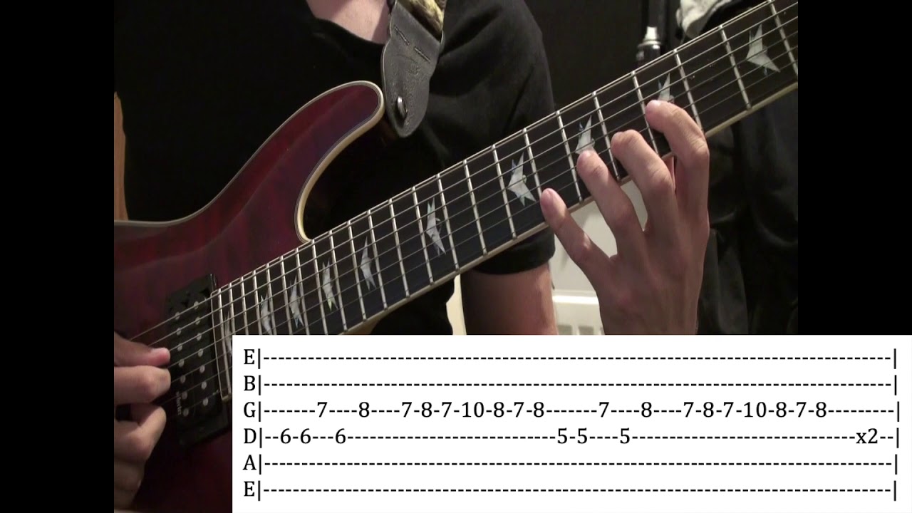Sick Riff #4 - Bullet For My Valentine - Hand Of Blood - Guitar Lesson ...
