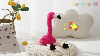 Talking Flamingo Stuffed Animals Repeat What You Said Interactive Cute Plush Toy