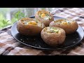 Egg Stuffed Potatoes | Baked Potatoes With Egg On The Top