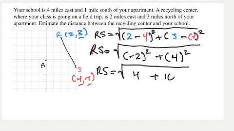 Geometry Section 1.3 Example Using Distance Formula in Word Problem