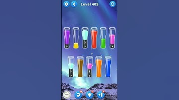Water Sort Puzzle Game Level 405 #watersortpuzzle #watersortgame #mobilegame #colorpuzzle #games