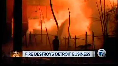 Fire destroys trucking company