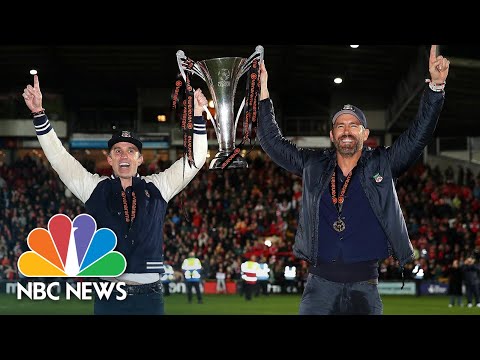 Ryan Reynolds And Wrexham Soccer Team Celebrate Promotion To English Football League