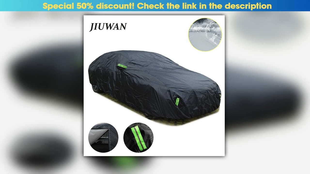 Universal SUVSedan Full Car Covers Outdoor Waterproof Sun Rain Snow Protection UV Car Zipper