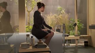 Hansgrohe Metropol bath mixer, floor standing, lever handle