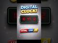 Digital Clock in 60 Seconds 🔥 HTML CSS JS Project