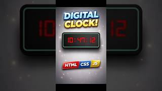 Digital Clock in 60 Seconds 🔥 HTML CSS JS Project