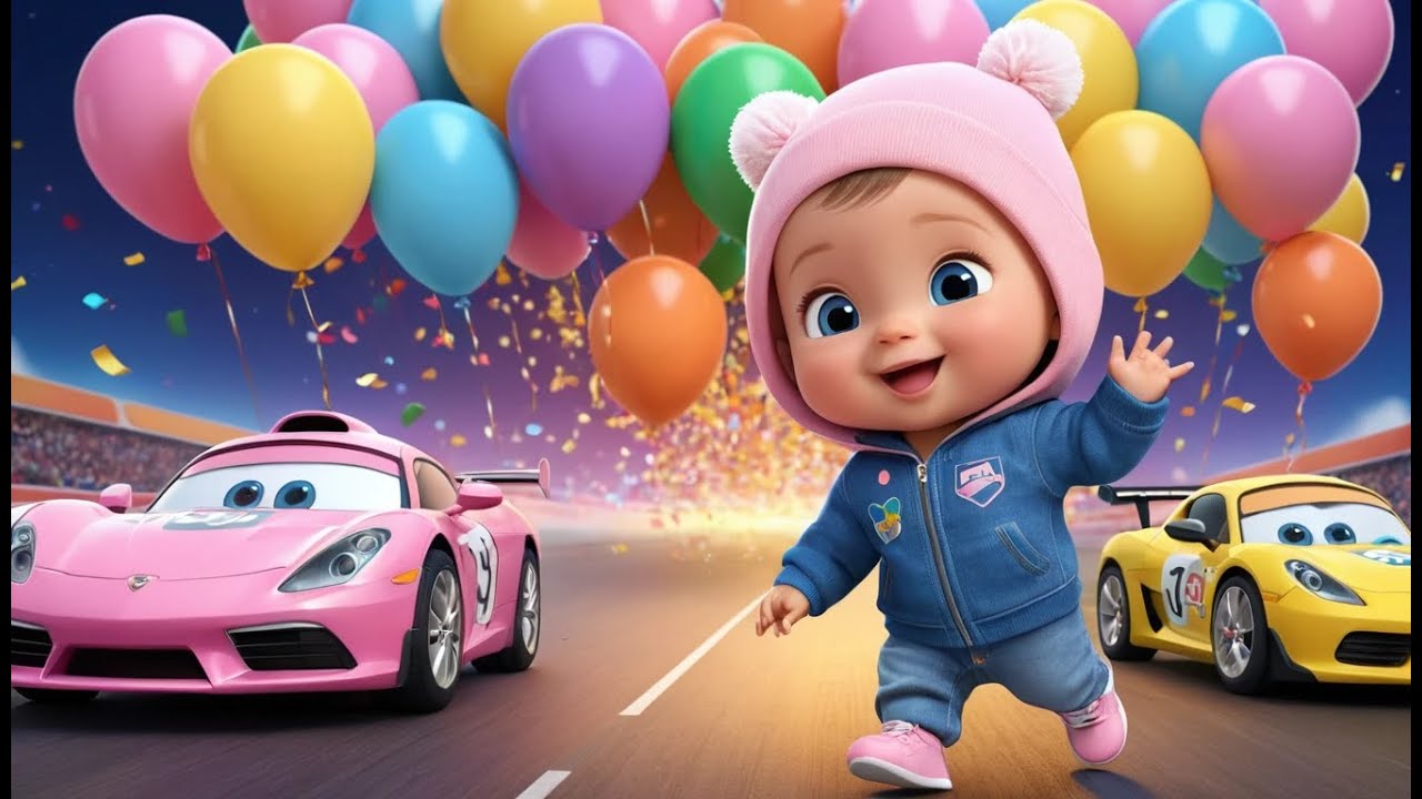 Speed Cars New Year Challenge | Fun New Year & Racing Nursery Rhyme for Kids | Baby Learning Song