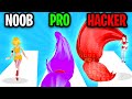 Can We Go NOOB vs PRO vs HACKER In HAIR RUSH?? (ALL LEVELS!)