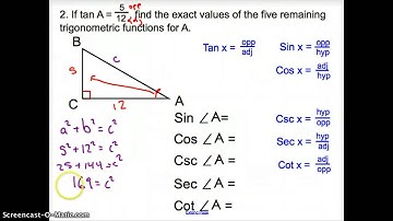 12.1 Trigonometric Functions in Right Triangles (Part 1)