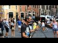 Time (Pink Floyd) by a street musician in Rome