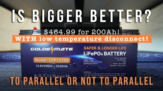 Should You Parallel LiFePO4 Batteries? // 200Ah Goldenmate LiFePO4 Battery