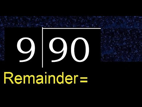 Divide 90 By 9 Remainder Quotient Division With 1 Digit Divisors Long Division How To Do
