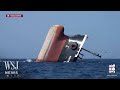 Watch rubymar ship sinks into the red sea after houthi missile attack  wsj news