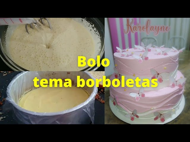 Sobreposição De Bolo Verdadeiro De Andar 🤭/ Bolo Borboletas