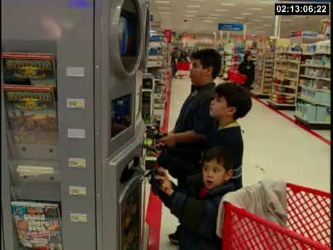 In the video game aisle at Target in 2002