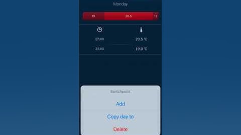 Bosch Easy Controller App Schedule