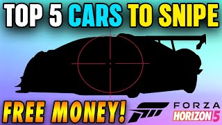 NEW Top 5 BEST Cars To Snipe in Forza Horizon 5 - MAKE 100M CR AN HOUR (2024!)