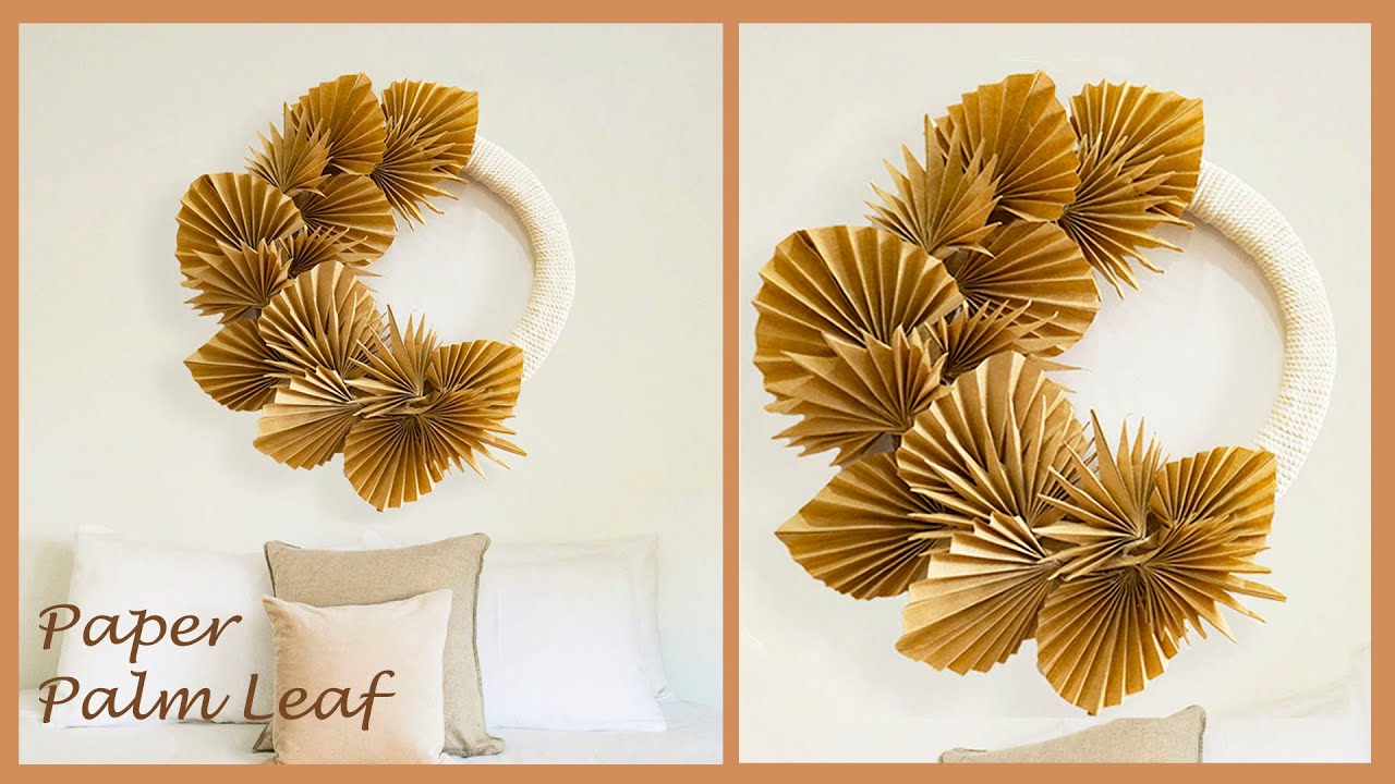 How to make Paper Leaves: DIY Paper Banana Leaf Wreath - Persia Lou
