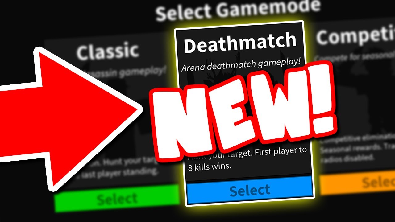 New Assassin Gamemode Roblox Assassin Deathmatch Youtube - free for all deathmatch roblox