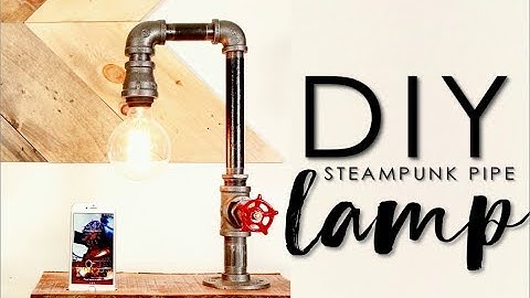 DIY pipe lamp with valve switch & phone charger!