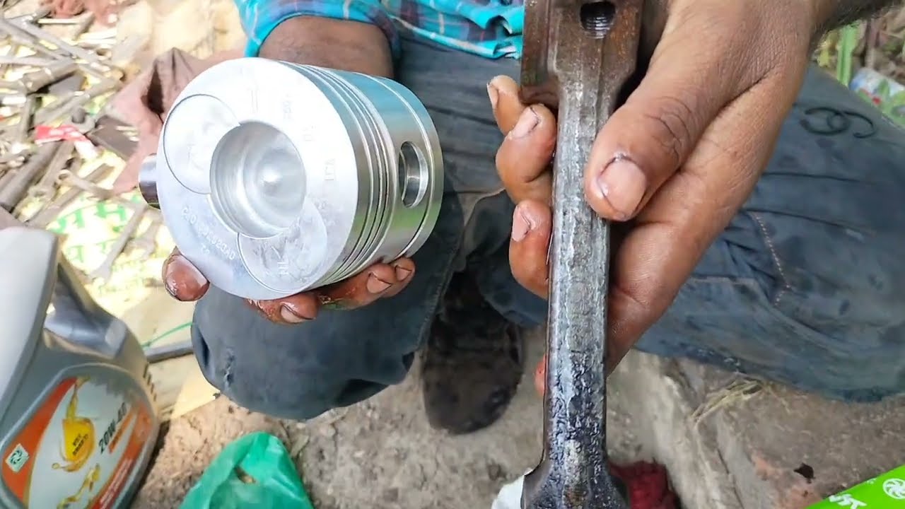 how to installing piston ring set vst Power tiller