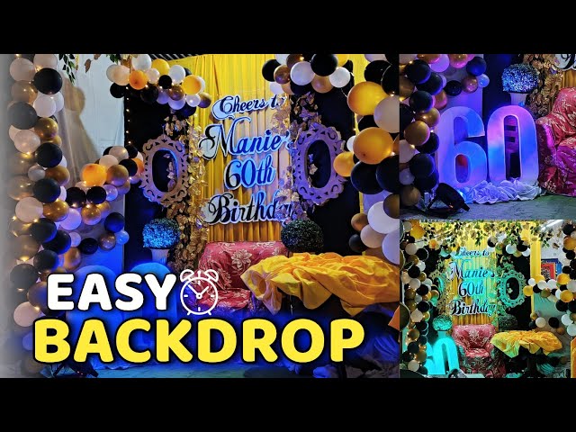 LOW COST Black and Gold 60th Birthday Party Ideas | Birthday ...