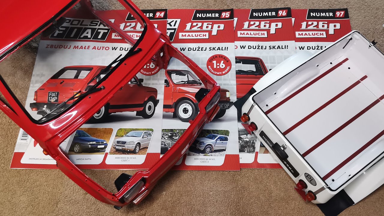 FIAT 126p FL. Odc. 35(nr. 94 - 97). Zbuduj model kultowego auta 1:6 Hachette.