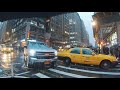 Midtown Manhattan, NYC Rain Walk | Port Authority Area to Grand Central Area (Cyberpunk Vibes) ASMR