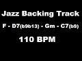 Slow Jazz Backing Track in F - (I - VI - ii - V) - 110 BPM